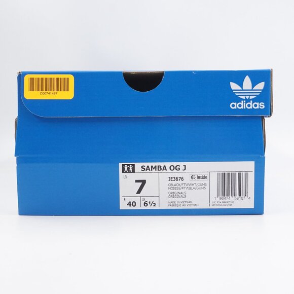 adidas Samba OG J Sneakers in Core Black/Cloud White - Juniors Size 7 IE3676 NEW - Picture 9 of 12